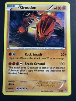 Pokemon TCG Groudon Black Star Promos XY52 Holo Card NM Condition - Image 1
