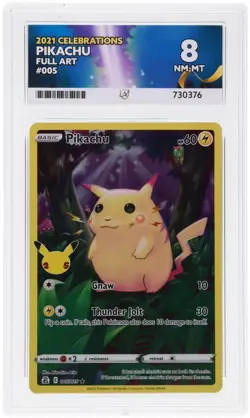 ACE 8 Pikachu 005/025 2021 Celebrations Full Art Graded Card - Image 1