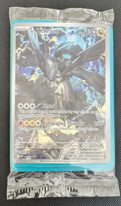Pokemon TCG Holo Full Art N’s Zekrom Promo Card #31 Sealed A - Image 1