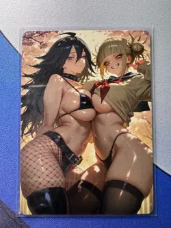 Midnight & Toga My Hero Academia ACG Goddess Doujin Waifu Anime Custom Card - Image 1