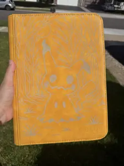 Pokemon Mimikyu Yellow Laser Engraved Binder/ Made To Order! Engraved - Image 1