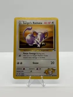 Pokemon TCG Lt. Surge's Rattata - Gym Heroes - 82/132 - Common Regular - Image 1