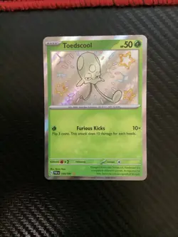 Toedscool 105/091 Shiny Rare Paldean Fates Pokemon Holo Near Mint - Image 1