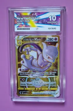 Mewtwo V Star (Perfect Subgrades) 086/078 Pokemon Go Secret Rare ACE 10 - Image 1