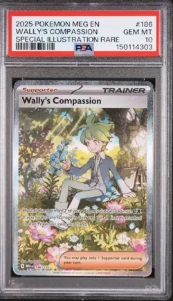 2025 Pokemon Mega Evolution #186 SIR Wally's Compassion PSA 10 Gem Mint - Image 1