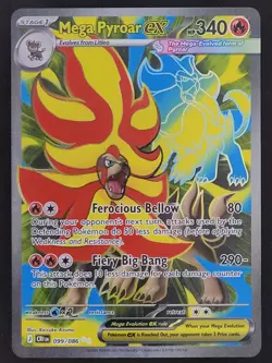 Mega Pyroar ex 099/086 Ultra Rare Chaos Rising Pokemon TCG - Image 1
