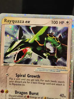 2003 Pokemon Rayquaza EX #97/97 Ultra Rare, Vintage Tcg Trade, Great Condition - Image 4