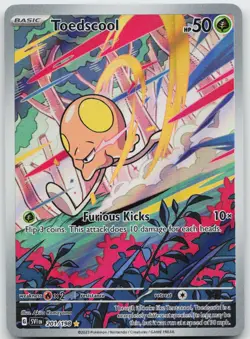 Toedscool 201/198 Illustration Rare Scarlet & Violet Pokemon Holo Near Mint - Image 1