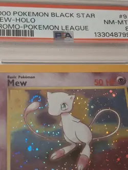 2000 Pokemon League Black Star Promo Mew #9 Holo PSA 8 Vintage W/ Swirl - Image 3