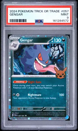 2024 Pokemon Trick Or Trade #057 Gengar PSA 9 - Image 1
