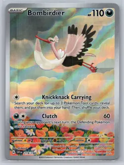 Bombirdier 219/198 Illustration Rare Scarlet & Violet Pokemon Holo Near Mint - Image 1