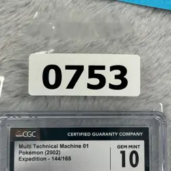 2002 Pokemon - Multi Technical Machine 01 - Expedition 144/165 CGC 10 Gem Mint! - Image 5
