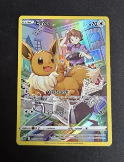 Pokemon Eevee Full Art Holo Ultra Rare TG11/TG30 Brilliant Stars TG Eng 2022 - Image 1