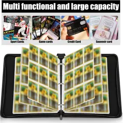 900 Cards PU Trading Card Binder 9 Pocket Card Holder Case Collector Album - Image 2
