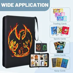 4-Pocket Trading Card Album 400 Pockets Card Folder Card Binder Holder Album - Image 4