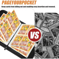 4-Pocket Trading Card Album 400 Pockets Card Folder Card Binder Holder Album - Image 5