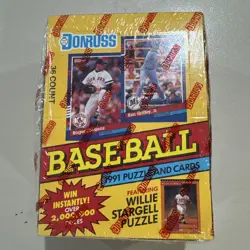 Donruss 1991 Series 1 Baseball Box - 36 Count Sealed Mint Condition 10700950109 - Image 1