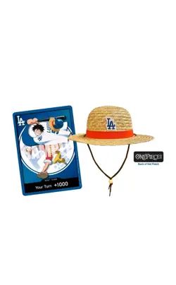 2026 PRESALE ONE PIECE LOS ANGELES DODGERS MONKEY D LUFFY CARD & HAT 7/2/26 - Image 4