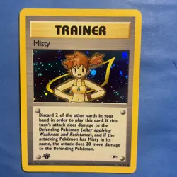 Pokemon WOTC Misty 18/132 1st Edition Holo Trainer Card Gym Heroes NM/LP - Image 1