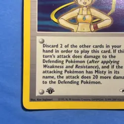 Pokemon WOTC Misty 18/132 1st Edition Holo Trainer Card Gym Heroes NM/LP - Image 5
