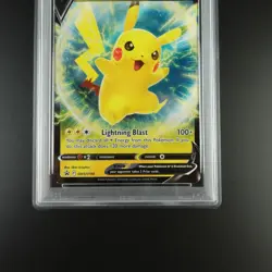 PSA 9 Pikachu V SWSH 198 Promo Pokemon Holo Graded Card - Image 3