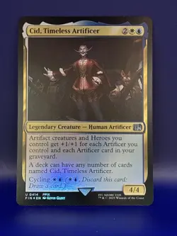 ~ Cid, Timeless Artificer (0414) ~ NM Foil ~ UB: FINAL FANTASY ~ MTG ~ - Image 1