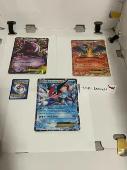 Pokemon TCG Jumbo Card Lot Of 3 GENGAR EX ASH-GRENINJA EX CHARIZARD EX LP/MP - Image 1