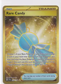 Rare Candy 256/198 Scarlet & Violet Hyper Rare Full Art Trainer Gold Card NM - Image 1