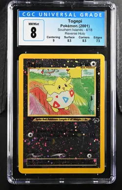 CGC 8 Pokemon TCG 2001 Southern Islands #4/18 Togepi - Image 1