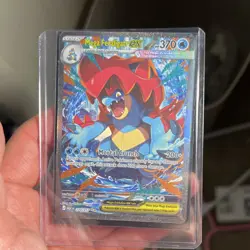 Mega Feraligatr EX 274/217 Secret Rare Holo Full Art Pokemon Card English - Image 4
