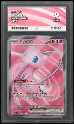 ACE 9 Mew ex 193/165 Ultra Rare Full Art Scarlet & Violet 151 Graded Card - Image 1