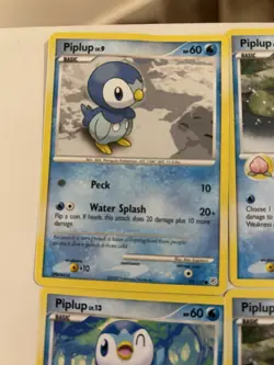 Lot of 8 Vintage Piplup Pokemon Cards 2007-2009 (8 cards total) - Image 3