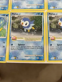 Lot of 8 Vintage Piplup Pokemon Cards 2007-2009 (8 cards total) - Image 4