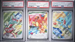POKEMON FIRST PARTNER ILLUSTRATION PSA 10 SEQUENTIAL SET Kanto Starters READ - Image 1