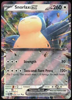 Snorlax ex 076 Prismatic Evolutions - Holo Pokemon NM/M (Double Rare) - Image 1