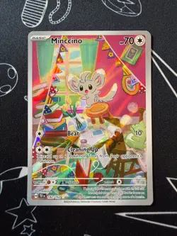 Minccino 182/162 Pokemon TCG Temporal Forces Illustration Rare English - Image 1