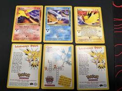 Pokemon Legendary Birds Set Moltres Articuno Zapdos Black Star Promo WOTC Mint - Image 1
