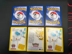 Pokemon Legendary Birds Set Moltres Articuno Zapdos Black Star Promo WOTC Mint - Image 2
