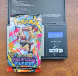 Pokemon Tcg Mega Evolution phantasmal flames Heavy 22.74g Booster Pack Sealed - Image 1