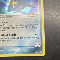 The Pokemon Company Team Aqua's Sharpedo 5/95 Team Magma vs Aqua Holo Rare 2004 - Image 4