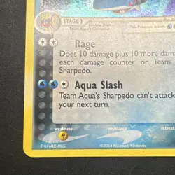 The Pokemon Company Team Aqua's Sharpedo 5/95 Team Magma vs Aqua Holo Rare 2004 - Image 5