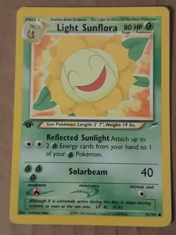 Pokemon Light Sunflora 72/105 1st Edition NEO Destiny NM See Pictures - Image 1
