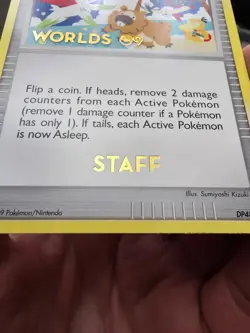 Pokemon World Championships 2009 Staff Stamped Tropical Wind black star DP48 - Image 3