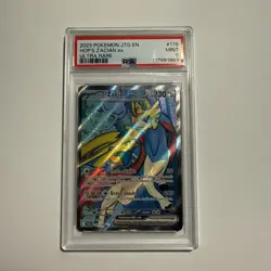 2025 POKEMON HOP’S ZACIAN EX 176/159 JOURNEY TOGETHER ULTRA RARE PSA 9 - Image 1