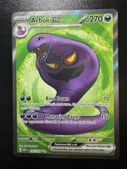 Arbok ex Sv: Scarlet & Violet 151 185/165 Ultra Rare Full Art Holo Pokemon TCG - Image 1