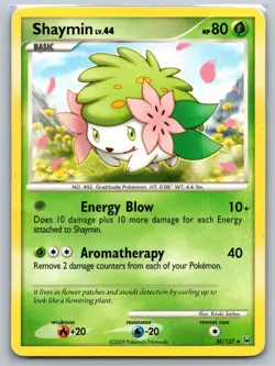 SHAYMIN 38/127 RARE PLATINUM POKEMON DMG - Image 1