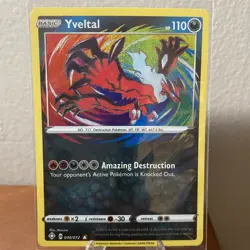 Yveltal Holo Amazing Rare 046/072 Shining Fates Pokemon TCG English Basic HP 110 - Image 1