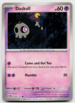 Duskull (Master Ball Pattern) 035/131 Common Prismatic Evolutions Pokemon NM - Image 1