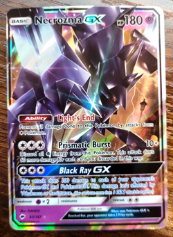 Pokemon TCG S&M Burning Shadows Necrozma GX 63/147 NM Condition - Image 1