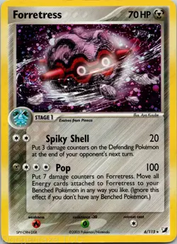 Forretress 6/115 Holo Rare Unseen Forces Pokemon LP - Image 1